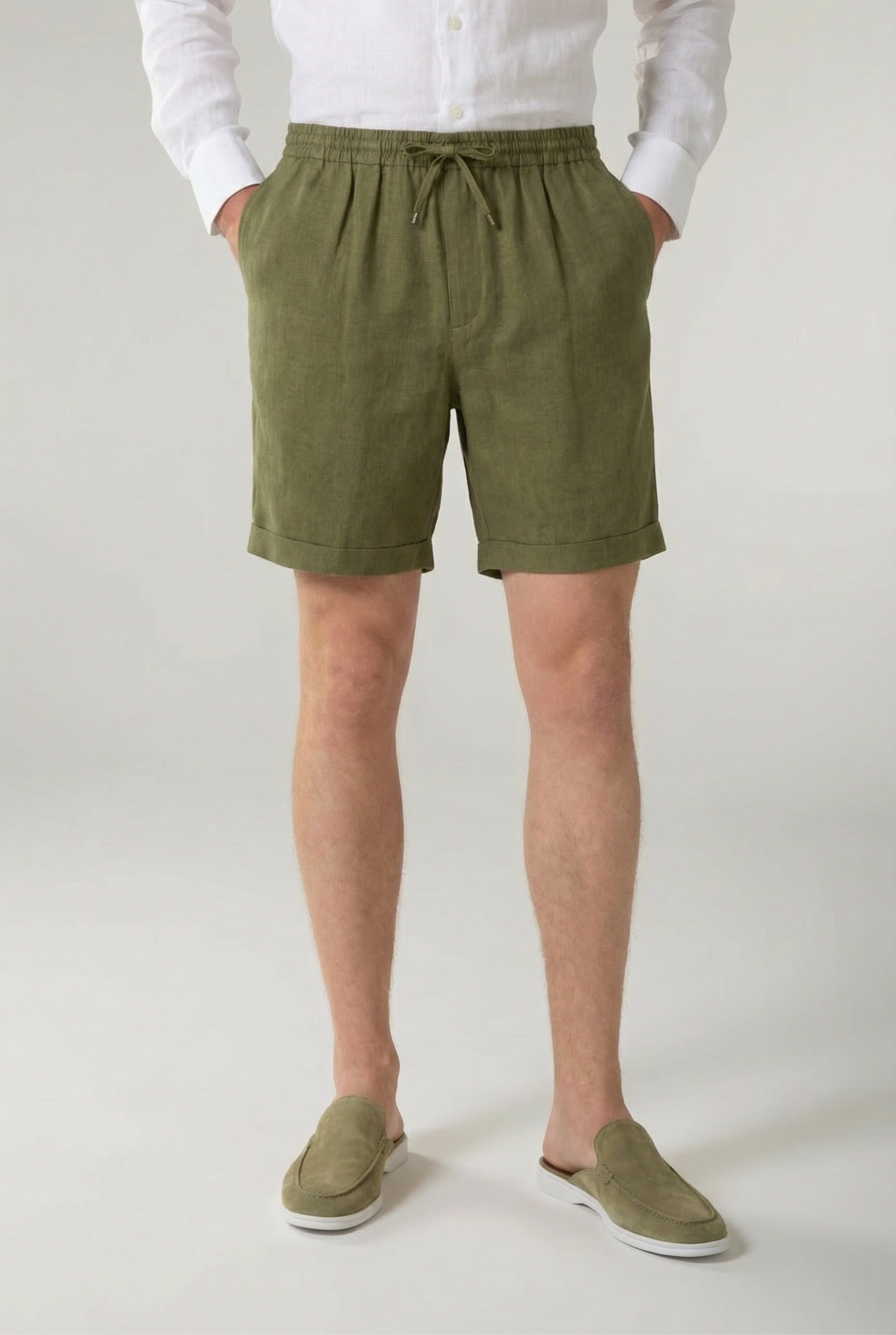 Amalfi Linen Short Olive