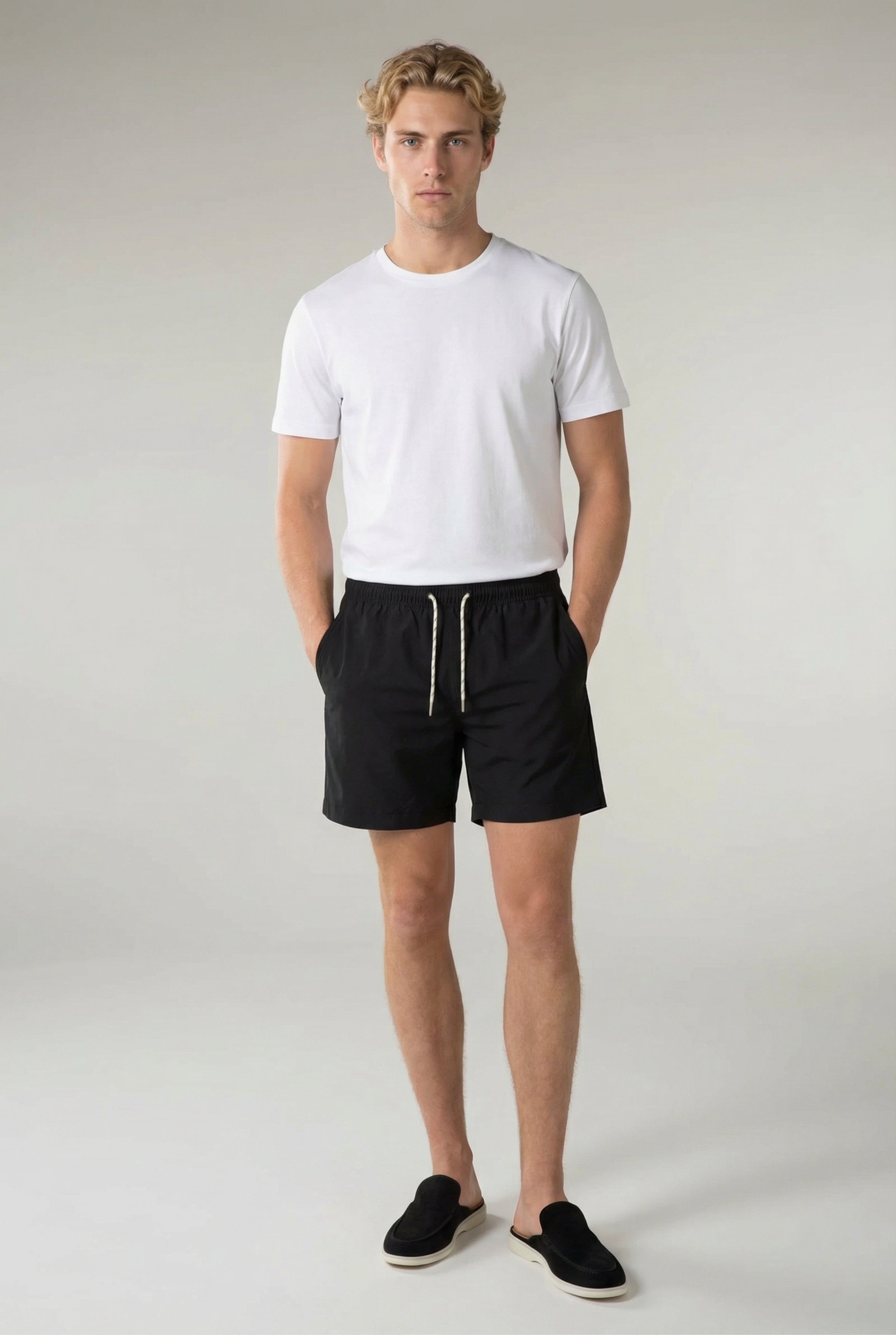 Portofino Nylon Swim Short Black