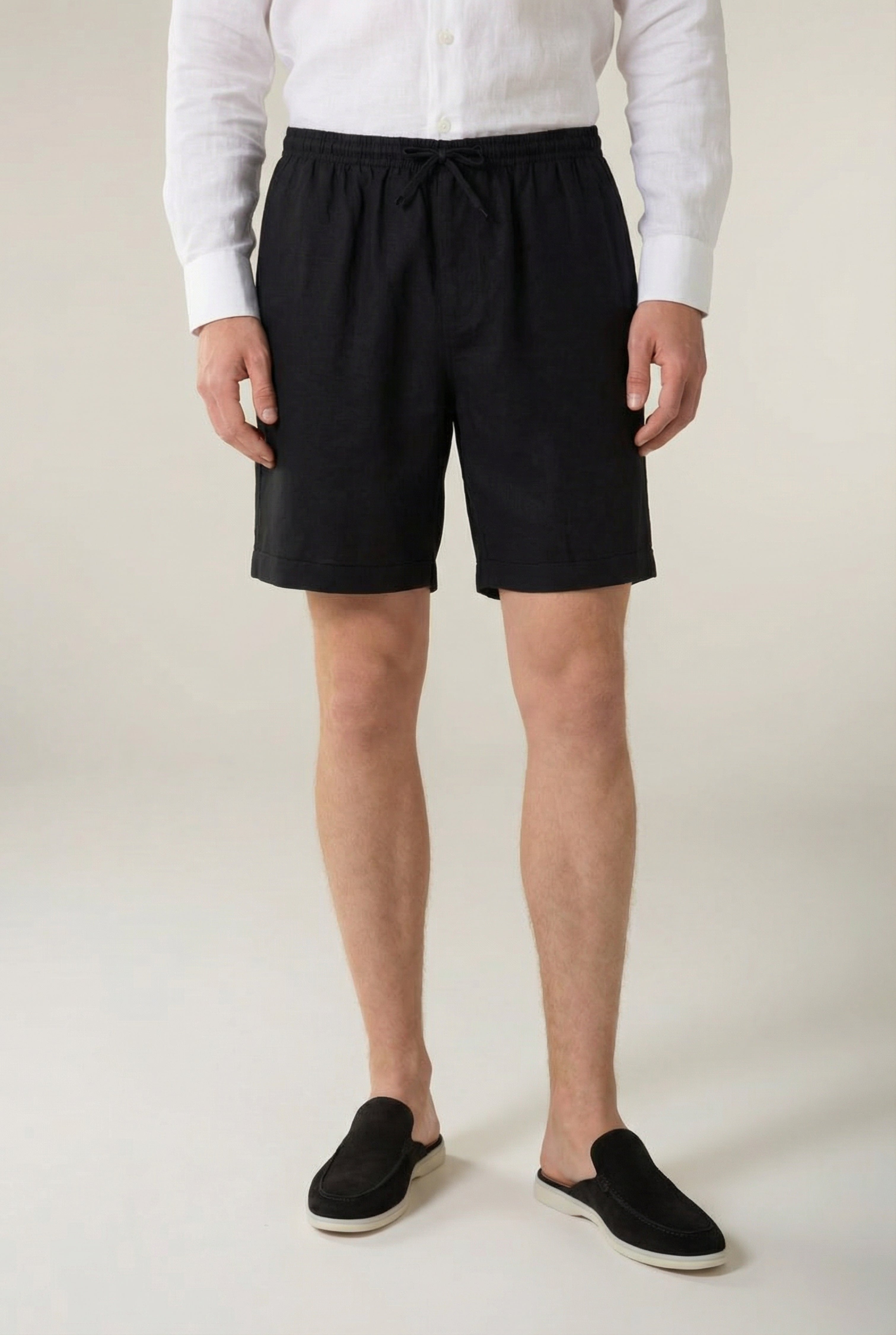 Amalfi Linen Short Black