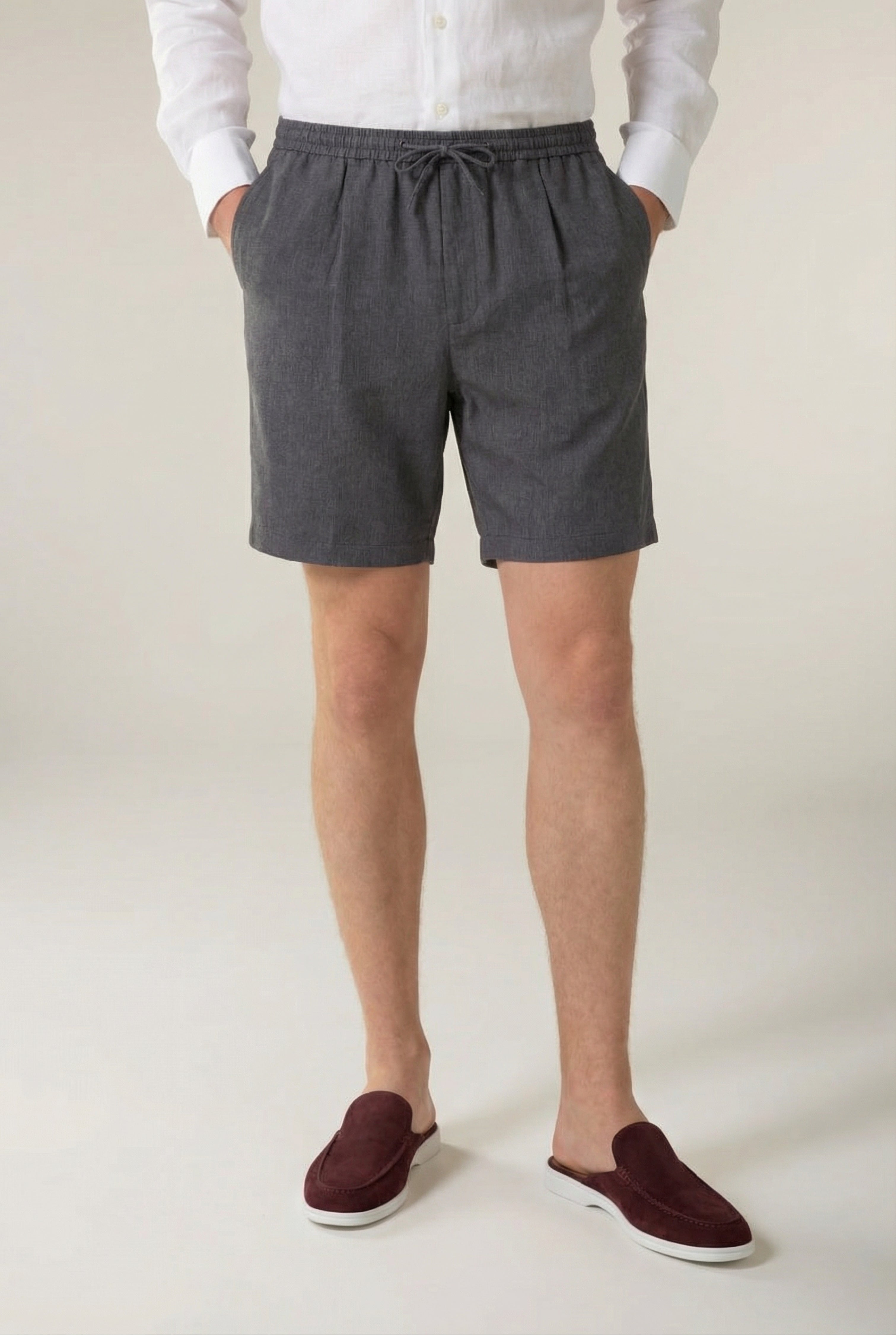 Amalfi Linen Short Grey