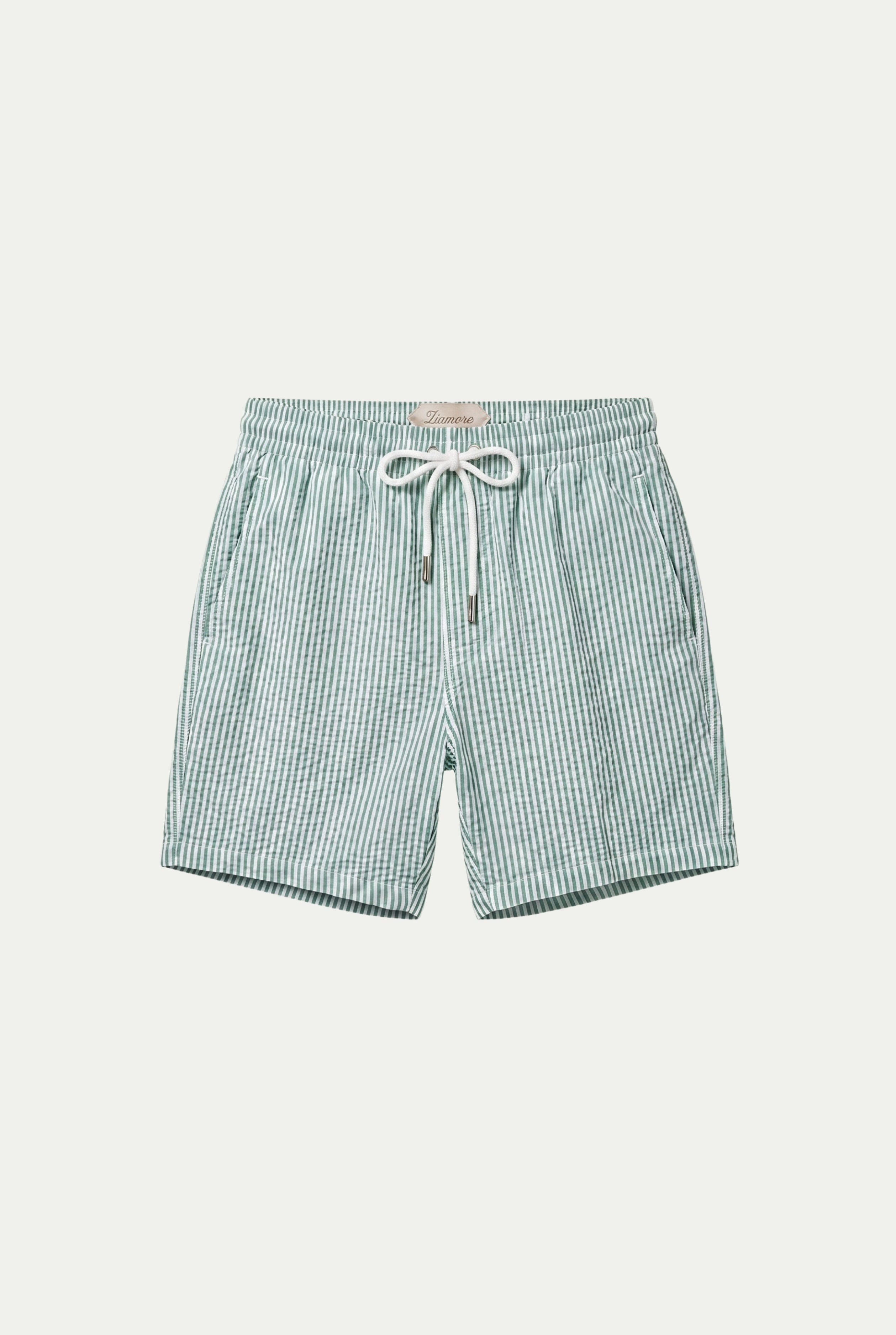 Amalfi Swim Short Green/White Stripe
